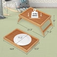thumbnail image 2 of Bed Tray Table with Folding Legs, Bamboo Breakfast in Bed for TV Table, Laptop Computer Tray, Eating, Snack Tray, Breakfast Trays, Bed Trays, Serving Trays, 2 of 7