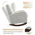 thumbnail image 2 of Dinosisco Rocking Chair for Nursery, Tufted Nursery Glider Rocker for Living Room, Beige Linen, 2 of 7