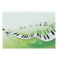 thumbnail image 1 of Music Cutting Board, Music Piano Keys Curvy Fingerboard Summertime Entertainment Flourish, Decorative Tempered Glass Cutting and Serving Board, Large Size, Lime Green Black White, by Ambesonne, 1 of 1