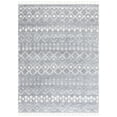 thumbnail image 2 of SAFAVIEH Berber Fringe Vinal Aztec Shag Area Rug, Light Gray/Ivory, 8' x 10', 2 of 11