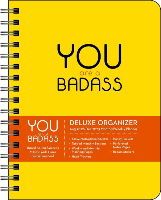 you-are-a-badass-deluxe-organizer-17-month-2022-2023-monthly-weekly-planner-cale-calendar-walmart-com
