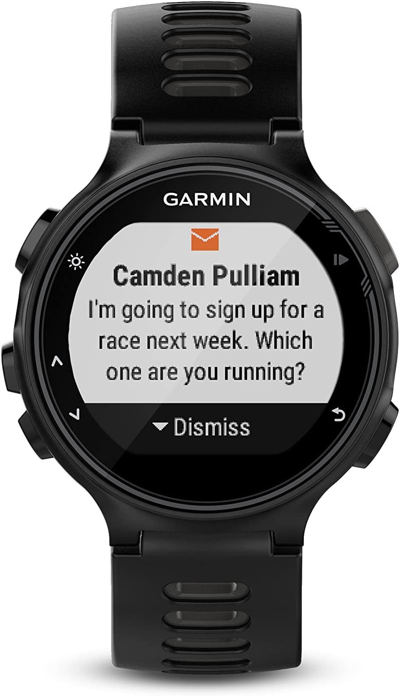 tilbehør sand lav lektier Forerunner 735XT Touchscreen Sport Band Running GPS Watch, Black and Gray -  Walmart.com