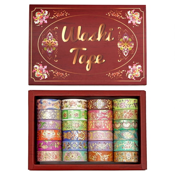 Ieebee Washi Tape Set 24/Rolls-Floral Feast