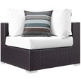 thumbnail image 3 of Modway Convene 8 Piece Outdoor Patio Sectional Set in Espresso White, 3 of 6