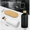 thumbnail image 2 of Dispensadores Xtellar De Jabón Liquido 500ml*2 Y Tapa De Madera Baño Color Negro y Blanco, 2 of 2