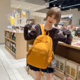 thumbnail image 4 of Plaid School Backpack, Heavy Duty School Bag with Drawstring Side Pockets, Multi-pocket Backpack for Travel College Work (Yellow), 4 of 9