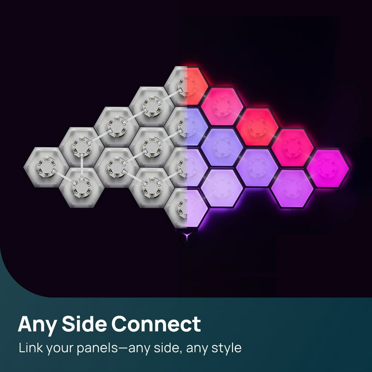 Linkind EP6 Smart Hexagon Panels, Multi-Color LED Wall Light