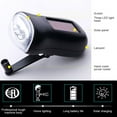 thumbnail image 4 of tamizeot Hand Crank Solar Powered Rechargeable LED Flashlight Light Portable Handheld Lamp Boating Backpack Random Color, 4 of 6