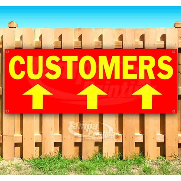 Customers 13 oz Vinyl Banner With Metal Grommets