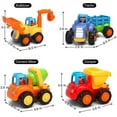 thumbnail image 7 of Push and Go Friction Powered Cars Construction Vehicles Toy Set Tractor Bulldozer Mixer Truck Dumper for 1 2 3 Year Old Baby Toddlers Boys Gift, 7 of 7