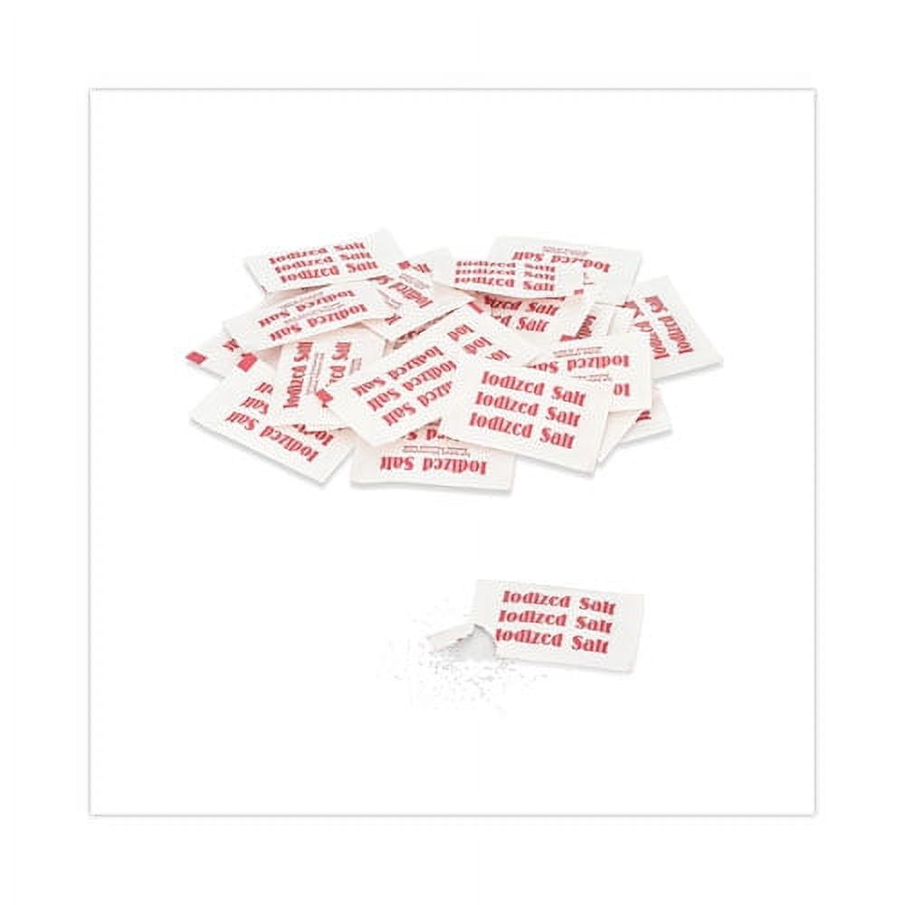 Iodized Salt Packets, 0.75 g Packet, 3,000/Box | Bundle of 10 Cartons