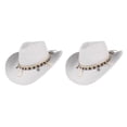 thumbnail image 4 of maskred Evolve Style Classic Cowboy Straw Hat And Durable Natural Straw Shell Hat 2Set, 4 of 6