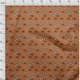 thumbnail image 4 of oneOone Viscose Jersey Rust Brown Fabric Eye Print Sewing Material Print Fabric By The Yard 60 Inch Wide, 4 of 5