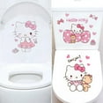 thumbnail image 4 of Kawaii Sanrio Hello Kitty Anime Cartoon Toilet Waterproof Toilet Cover Decorative Sticker Bathroom Decorative Wall Sticker, 4 of 21