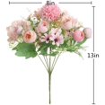 thumbnail image 2 of Artificial Flowers 7 Branches Silk Camellia Fake Daisy Flowers, 2 of 5