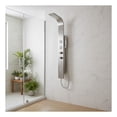 thumbnail image 4 of VISOR Series 60 in. 4-Jetted Full Body Shower Panel System with Heavy Rain Shower and Spray Wand in Brushed Steel, 4 of 11