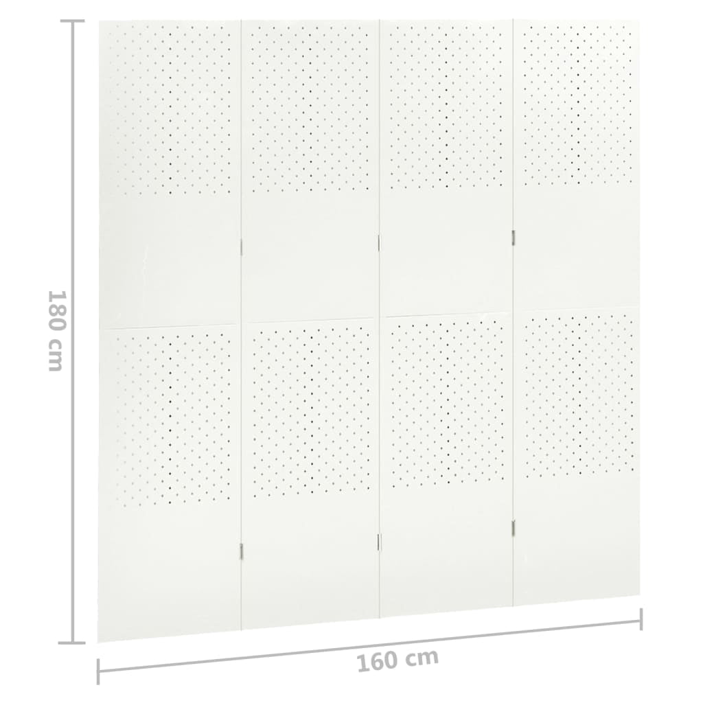 vidaXL Room Divider Freestanding Privacy Screen for Room Separation Steel