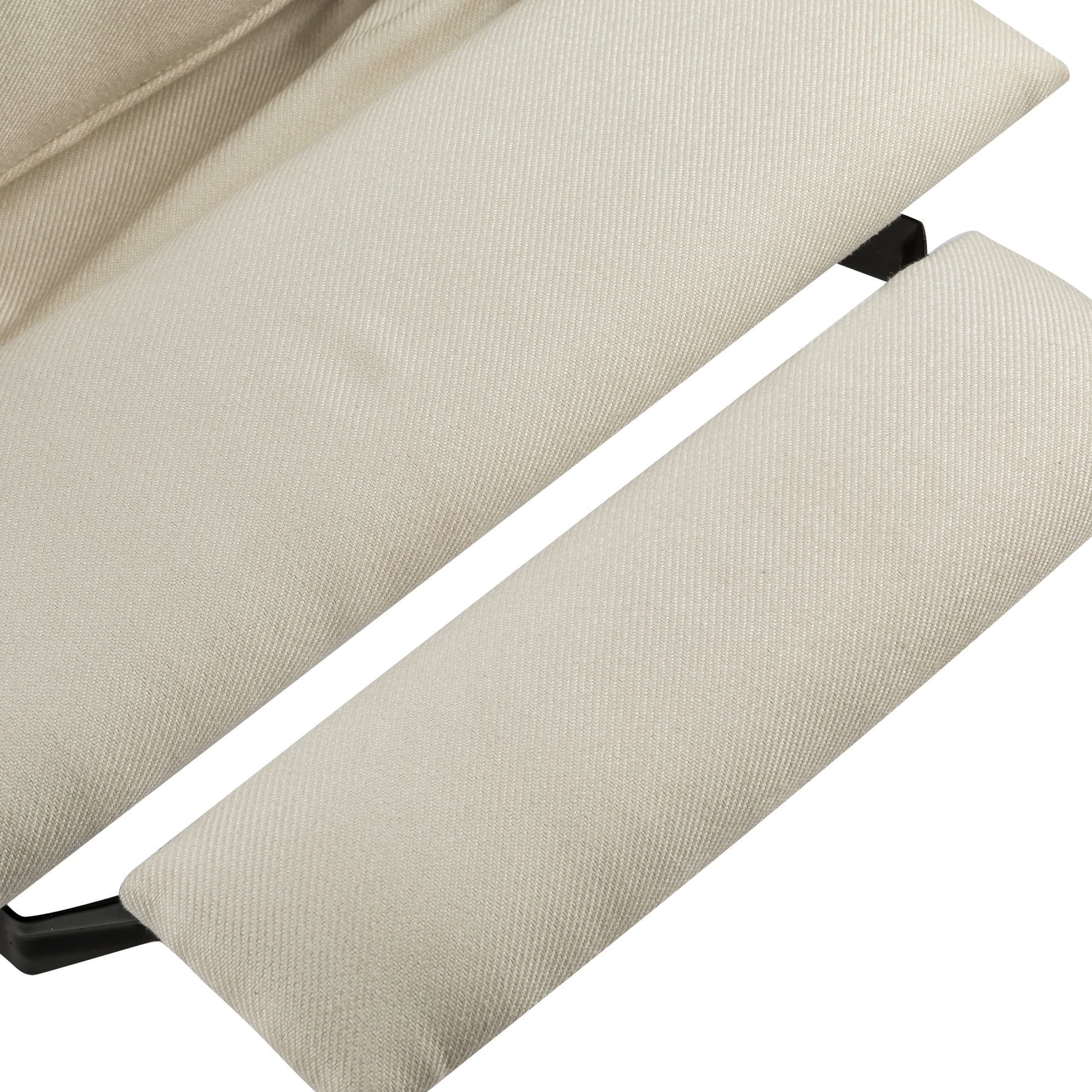 Verve Modern Upholstered Push Back Recliner with Lumbar Support, Beige
