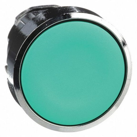 Schneider Electric Flush Push Button,Green,Non-Illum,22mm ZB4BA3