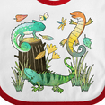 thumbnail image 4 of Inktastic Cute Lizards Hanging out Boys or Girls Baby Bib, 4 of 4