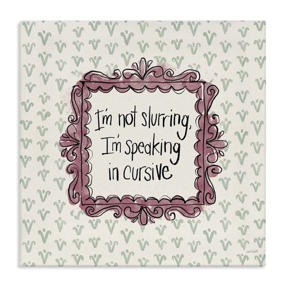 Stupell Industries Eclectic Speaking In Cursive Canvas Art, 17 x 17, by Anne Tavoletti