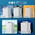 thumbnail image 4 of Dateyes 12000 BTU Portable Air Conditioners, 4-1 Standing Smart Cooling AC with Remote Control, Cooling, Heating， Dehumidifier and Fan, Automatic Unit for Bedroom, 55dB Quiet, Portable AC for Room, 4 of 9