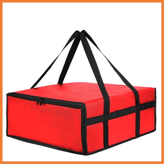 Pizza Bags for Delivery Insulated Non Woven Cloth Pizza Delivery Bag with Zipper Closure & Handle for Outdoor, Picnic & More, Insulated Pizza Warmer for Hot Food15.8/19.7 Inch