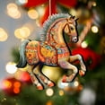 thumbnail image 3 of Carousel Horse Wooden Ornaments by G. Debrekht - Christmas Decor - 8100193-3, 3 of 8