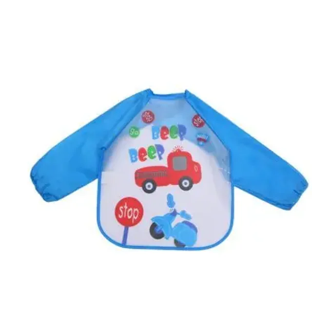 Baby Bibs Burp Clothes Waterproof Dining Long Sleeve Apron Children Feeding Smock Burp Infant Toddler Clothes Reverse Dressing