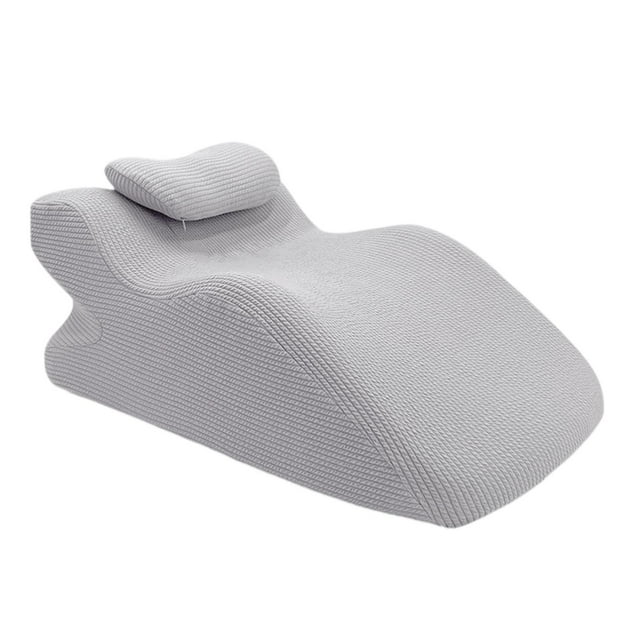 Elodie Face Down Pillow Comfort Home Massage Headrest with Neck Support for Reading Gray