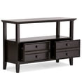 thumbnail image 4 of Simpli Home Amherst 48-inch-Wide Solid Wood Transitional Console Sofa Table in Hickory Brown, 4 of 9