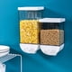 thumbnail image 2 of Dispensador de cereales de contenedor de almacenamiento de alimentos secos de montaje en pared de cocina 4x1500ml, 2 of 5