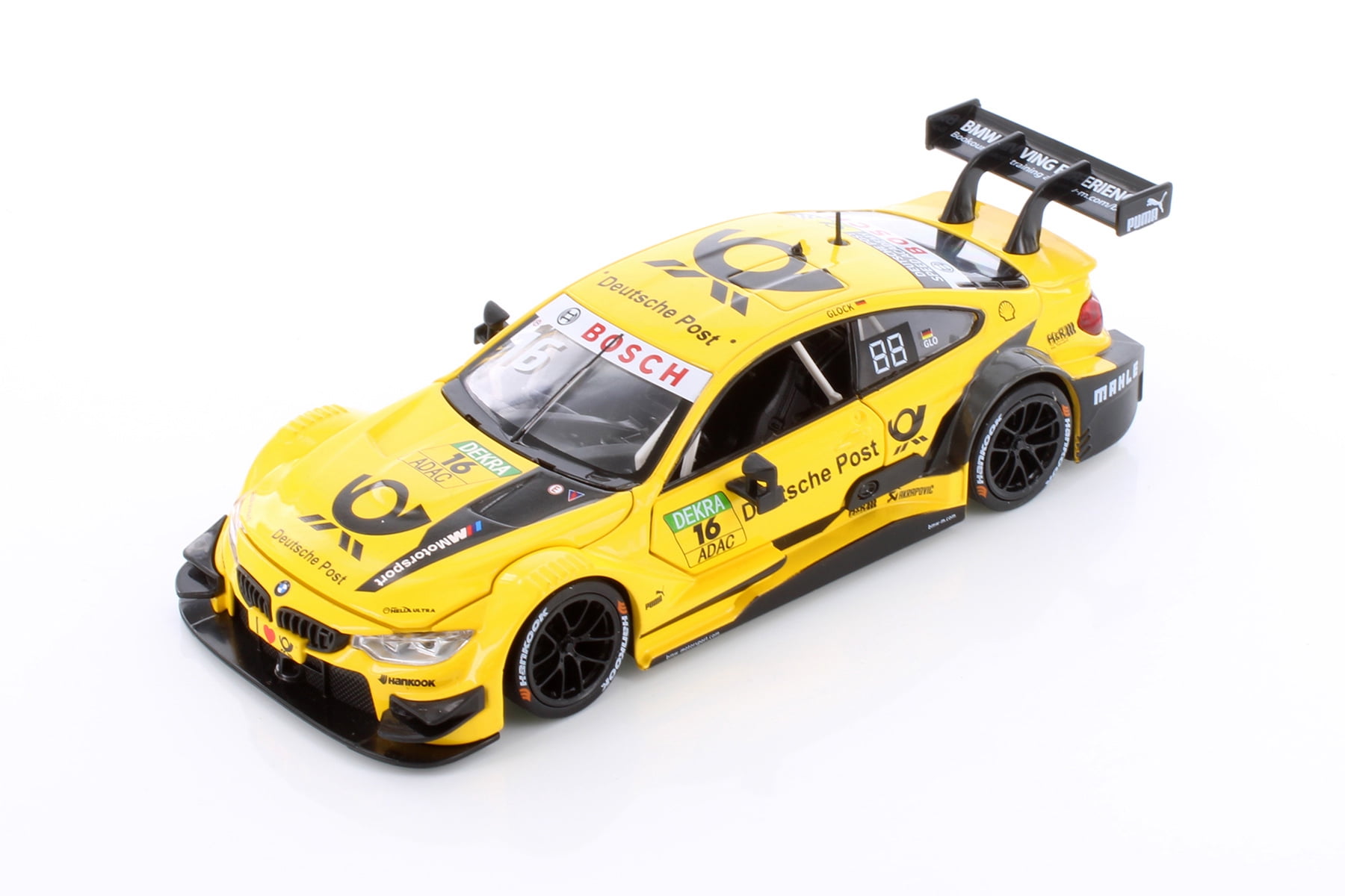 BMW M4 DTM, Yellow - Showcasts 68256YL - 1/24 Scale Diecast Model Car