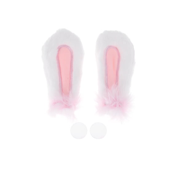 Motorcycle Helmet Accessories Decoration Plush Large Rabbit Ears for Motorcycle Bicycle Skiing Helmets Beige Plush Sticker 2 Set