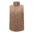 thumbnail image 6 of FUZHIQ Womens Puffer Vest Lightweight Stand Collar Sleeveless Cropped Quilted Jackets Button Fall Zip Up Coat Outerwear, 6 of 8