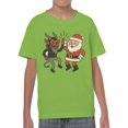 thumbnail image 2 of Santa and Krampus Unite Youth's T-shirt, 2 of 3