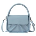 thumbnail image 1 of Moda plisada PU Color sólido Crossbody Bag Casual Mujer Bolsos (Azul) Likrtyny Para estrenar, 1 of 8
