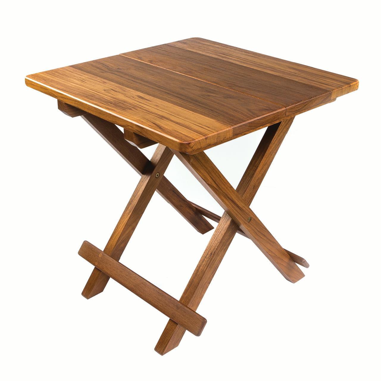 Whitecap 60031 Solid Top Fold Away Teak Table Com
