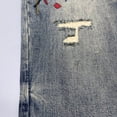 thumbnail image 6 of Rhuody Jean For Men Spring And Autumn Loose Fit Streetwear Style Embroidered Straight Leg Jeans Casual Daily Wear 34 Blue, 6 of 9