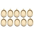 thumbnail image 3 of jifeng 10 Pieces Small Cross Stitch Hoops for Festivals Decoration DIY Frame Crafts Oval, 3 of 9
