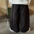 thumbnail image 6 of JAJAHO Kids Boys Baggy Cargo Pants Elastic Waist Casual Wide Leg Joggers With Multi Pockets 12M-12Y, 6 of 6