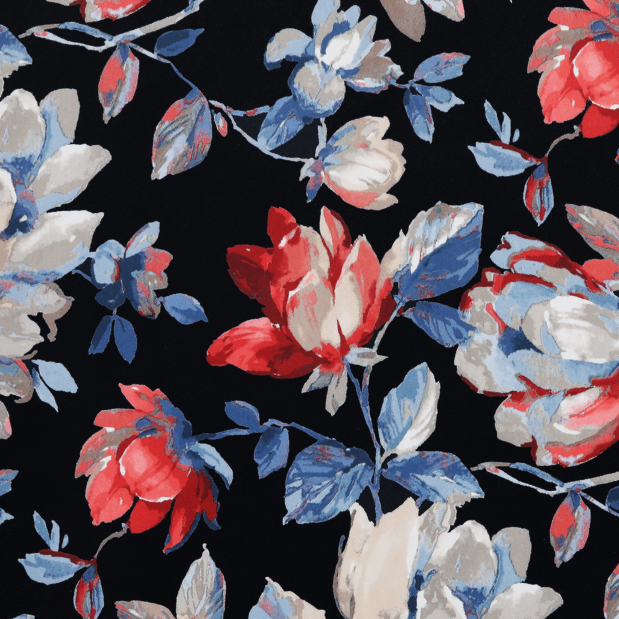 Sun Zero Irma Vintage Floral Blackout Grommet Curtain Panel, 40"X84", Black