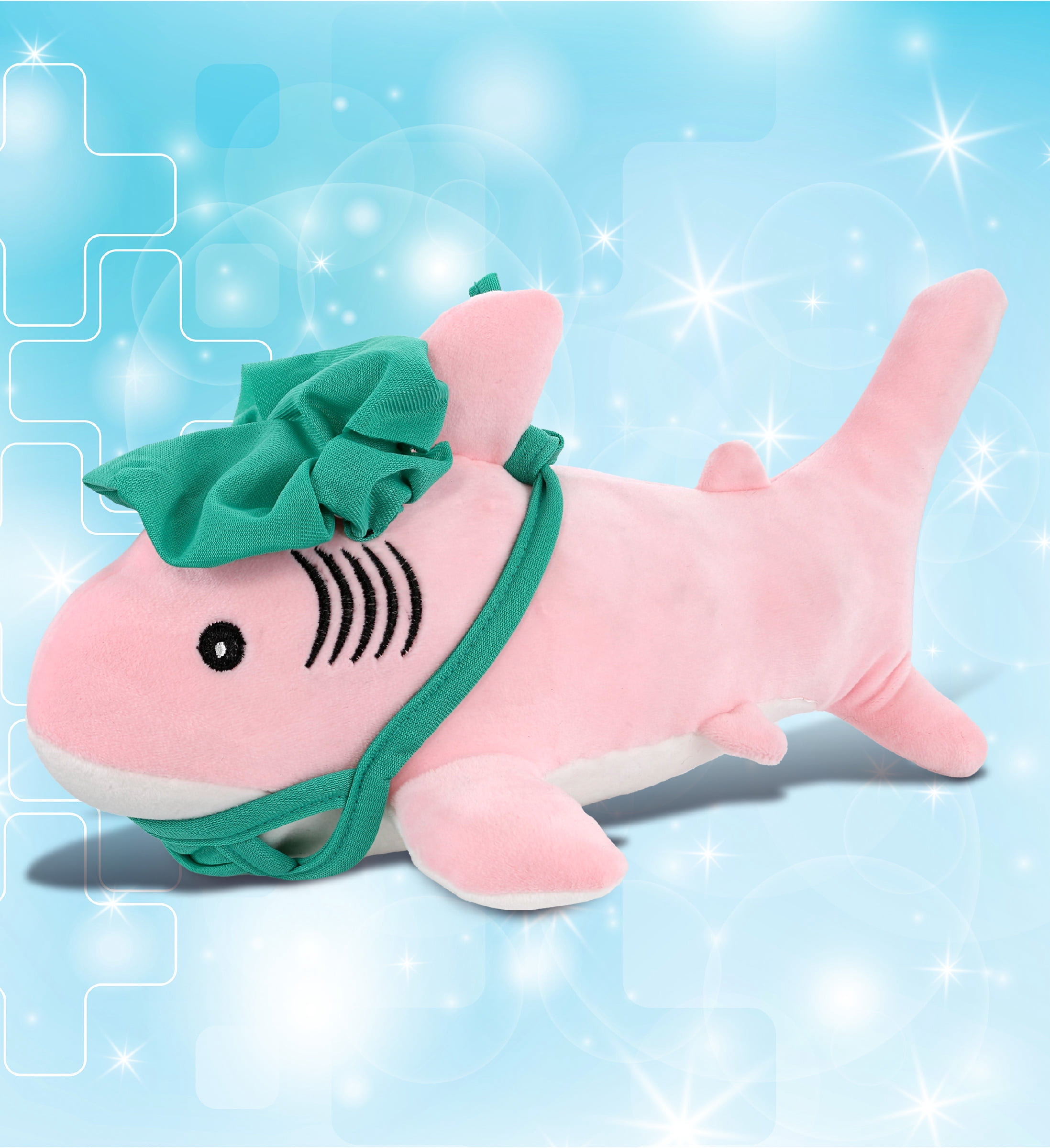 DolliBu Pink Shark Doctor Plush Toy - Baby Soft Shark Doctor Stuffed Animal Dress Up with Cute Scrub Cap & Face Mask Outfit - Fluffy Doctor Toy Plush Gift - 12 Inches