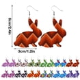 thumbnail image 2 of WILLBEST Aretes Niña - 2 Pares De Pendientes De Conejito Y Zanahoria Para Mujer Y Niña, Pendientes Colgantes De Conejo De Pascua, Acrílicos, Con Diseño De Leopardo Y Conejo, Joyería De Pascua, 2 of 5