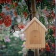 thumbnail image 2 of Parrot Cabin Wooden Bird Feeder and Breeding Box for Small Birds Cockatiel Parakeet Outdoor Bird House Nesting, 2 of 6