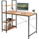 thumbnail image 1 of Escritorio con Repisa para Computadora o Laptop Diseño Minimalista Mesa Moderna con Estructura Resistente Mueble para Casa o Oficina Resistente Soporta hasta 120 Kg (Cafe), 1 of 9