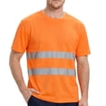 thumbnail image 2 of Domuza Men High Visibility Reflective Work T‑Shirt, Class 3 Hi‑Vis Safety Shirt, Quick‑Dry Mesh Short Sleeve Top, Protective Workwear for Construction, 2 of 8