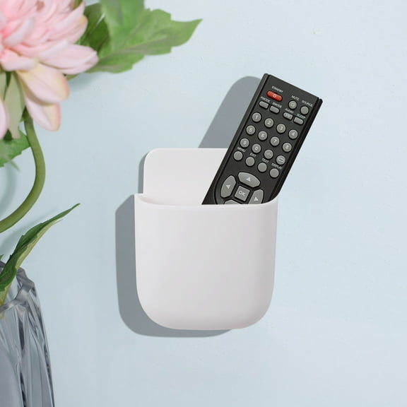 LEORX 3Pcs White Wall Phone Shelf Multipurpose Storage Rack Simple Design for Small Items