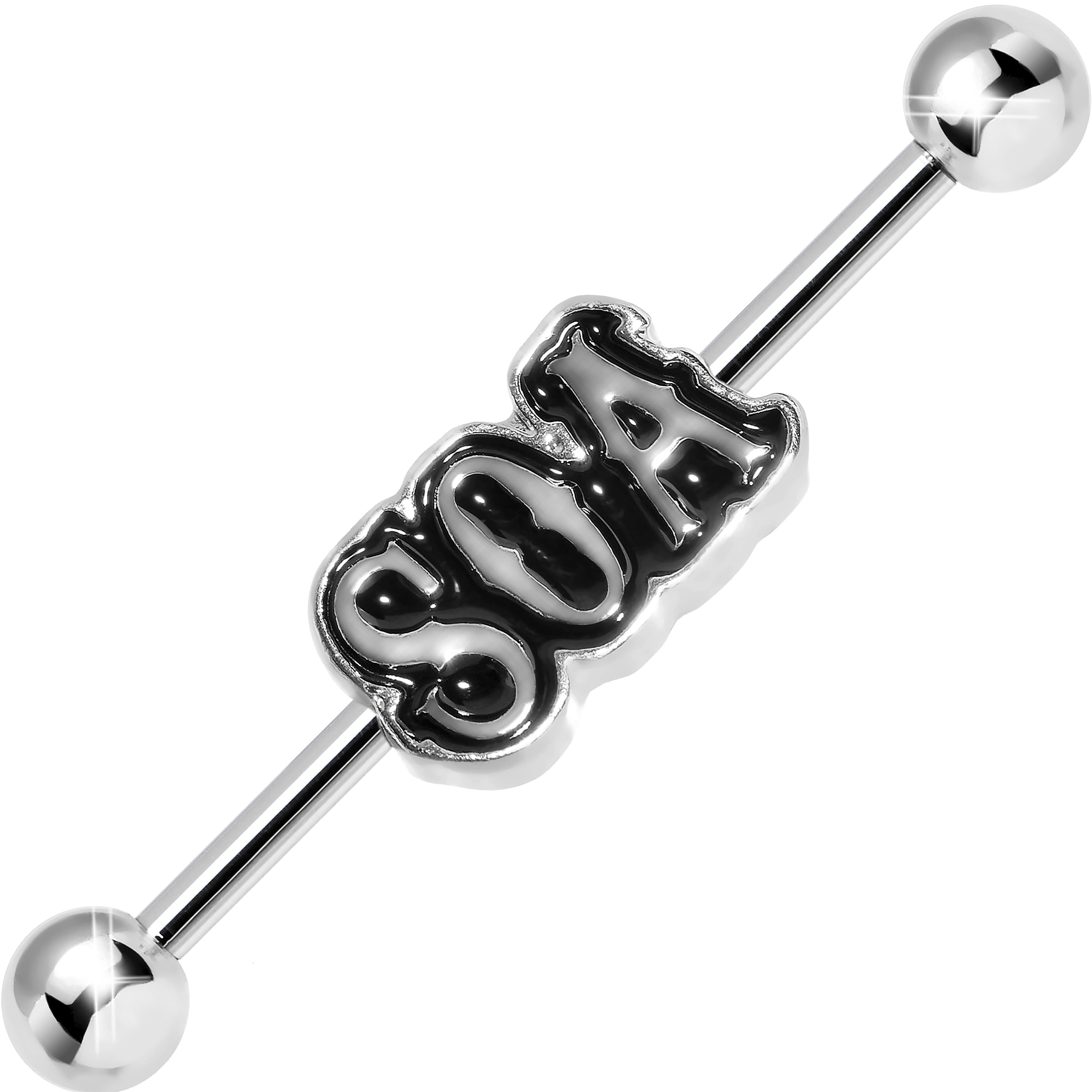 Officially Licensed Stainless Steel Barbell Sons of Anarchy S.O.A