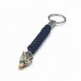 thumbnail image 6 of Paracord Key Ring with Wolf Head and Beads Durable Rope Weaving Keychain Stainless Steel Keyring 15cm Length Paracord, 6 of 6